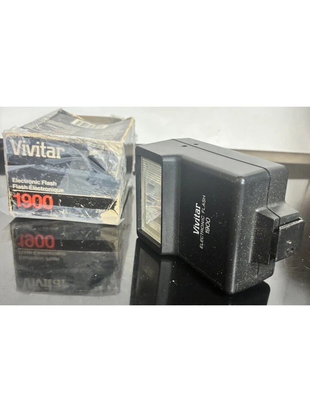 Vintage Vivitar 1900 Electronic Flash New With Original Box Paperwork Mint